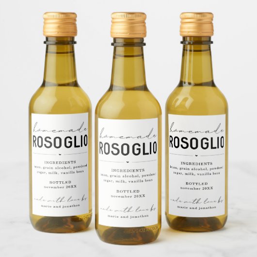 Gepersonaliseerd zelfgemaakt Rosoglio-flesetiket Wijn Etiket (Flessen)