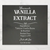 Gepersonaliseerd zelfgemaakt vanille-extract likeurfles etiket (Enkel label)
