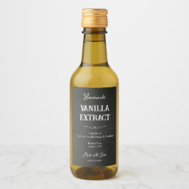Gepersonaliseerd zelfgemaakt vanille-extract wijn etiket