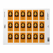 Gepersonaliseerd zelfgemaakte hete saus oranje lab etiket (Full Sheet)