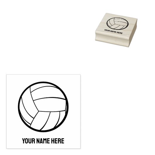 Gepersonaliseerd Zelfinkkend volleybal Rubberstempel (Gestempeld)