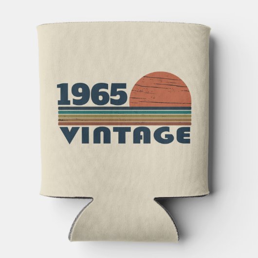 Gepersonaliseerd zestig vintage 60ste verjaardagsf blikjeskoeler (Achterkant)