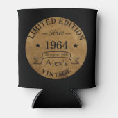 Gepersonaliseerd zestig vintage 60ste verjaardagsf blikjeskoeler (Voorkant)