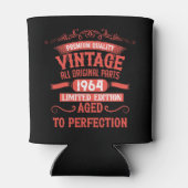 Gepersonaliseerd zestig vintage 60ste verjaardagsf blikjeskoeler (Achterkant)