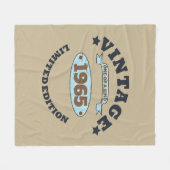 Gepersonaliseerd zestig vintage 60ste verjaardagsf fleece deken (Voorkant (Horizontaal))