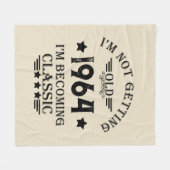 Gepersonaliseerd zestig vintage 60ste verjaardagsf fleece deken (Voorkant (Horizontaal))