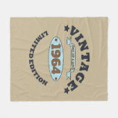 Gepersonaliseerd zestig vintage 60ste verjaardagsf fleece deken (Voorkant (Horizontaal))