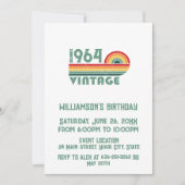 Gepersonaliseerd zestig vintage 60ste verjaardagsf kaart (Voorkant)