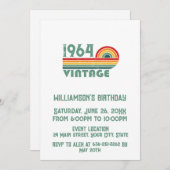 Gepersonaliseerd zestig vintage 60ste verjaardagsf kaart (Voorkant / Achterkant)