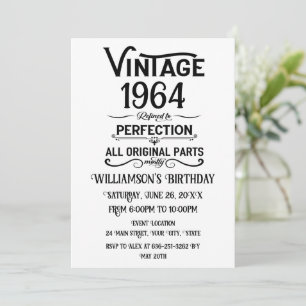 Gepersonaliseerd zestig vintage 60ste verjaardagsf kaart