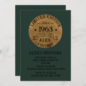 Gepersonaliseerd zestig vintage 60ste verjaardagsf kaart (Voorkant / Achterkant)