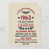 Gepersonaliseerd zestig vintage 60ste verjaardagsf kaart (Voorkant / Achterkant)