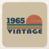 Gepersonaliseerd zestig vintage 60ste verjaardagsf kartonnen onderzetters (Voorkant)