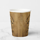 Gepersonaliseerd zestig vintage 60ste verjaardagsf papieren bekers (Rechts)