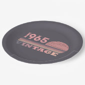 Gepersonaliseerd zestig vintage 60ste verjaardagsf papieren bordje (Gekanteld)