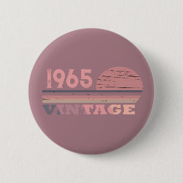 Gepersonaliseerd zestig vintage 60ste verjaardagsf ronde button 5,7 cm
