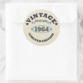Gepersonaliseerd zestig vintage 60ste verjaardagsf ronde sticker (Tas)