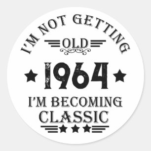 Gepersonaliseerd zestig vintage 60ste verjaardagsf ronde sticker