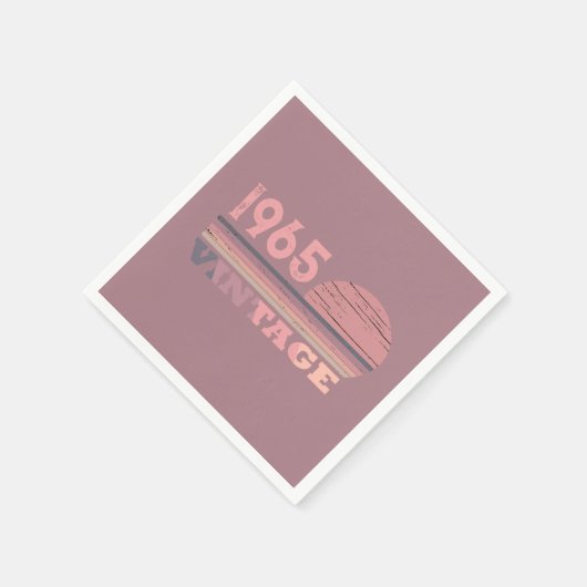 Gepersonaliseerd zestig vintage 60ste verjaardagsf servet (Hoek)
