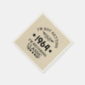 Gepersonaliseerd zestig vintage 60ste verjaardagsf servet (Hoek)