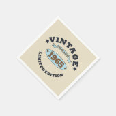 Gepersonaliseerd zestig vintage 60ste verjaardagsf servet (Hoek)