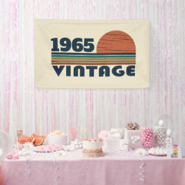 Gepersonaliseerd zestig vintage 60ste verjaardagsf spandoek