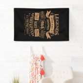 Gepersonaliseerd zestig vintage 60ste verjaardagsf spandoek (Insitu)