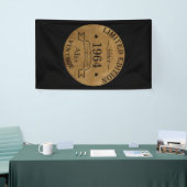 Gepersonaliseerd zestig vintage 60ste verjaardagsf spandoek (Beurs)