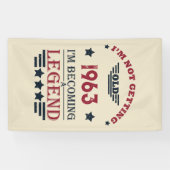 Gepersonaliseerd zestig vintage 60ste verjaardagsf spandoek (Horizontaal)