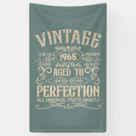 Gepersonaliseerd zestig vintage 60ste verjaardagsf spandoek