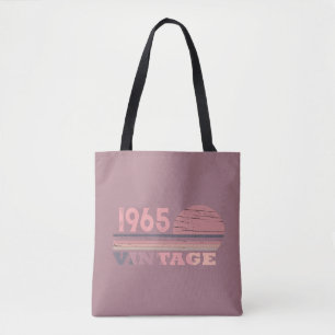 Gepersonaliseerd zestig vintage 60ste verjaardagsf tote bag