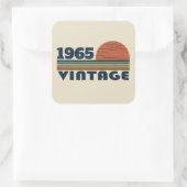 Gepersonaliseerd zestig vintage 60ste verjaardagsf vierkante sticker (Tas)