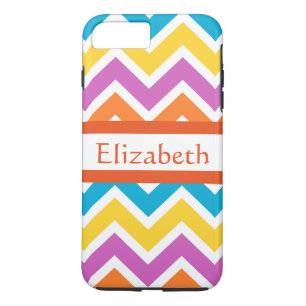 Gepersonaliseerd zigzag Chevron Pattern kleurrijk Case-Mate iPhone Case