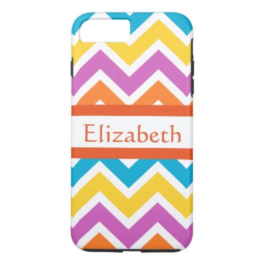 Gepersonaliseerd zigzag Chevron Pattern kleurrijk  Case-Mate iPhone Case (Achterkant)