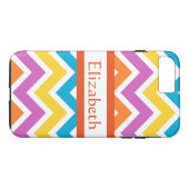 Gepersonaliseerd zigzag Chevron Pattern kleurrijk  Case-Mate iPhone Case (Achterkant (Horizontaal))