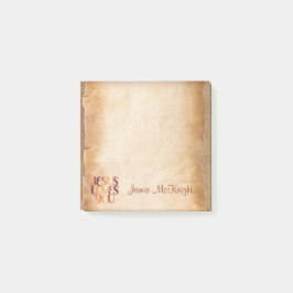 Gepersonaliseerd zijtabblad met naam post-it® notes