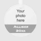 Gepersonaliseerd zilver en zwart Cheerleader Ornam Ornament (achterkant)