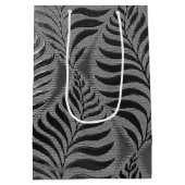 Gepersonaliseerd zilveren blad motief medium cadeauzakje (Achterkant)