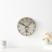 Gepersonaliseerd zilveren druppeleffect en spaarkr ronde klok (Huis)