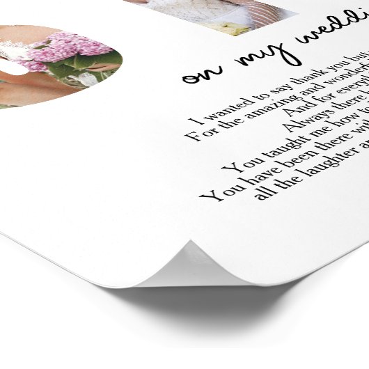 Gepersonaliseerd zis op mijn bruiloft Zuster van d Poster (Hoek)