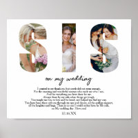 Gepersonaliseerd zis op mijn bruiloft Zuster van d