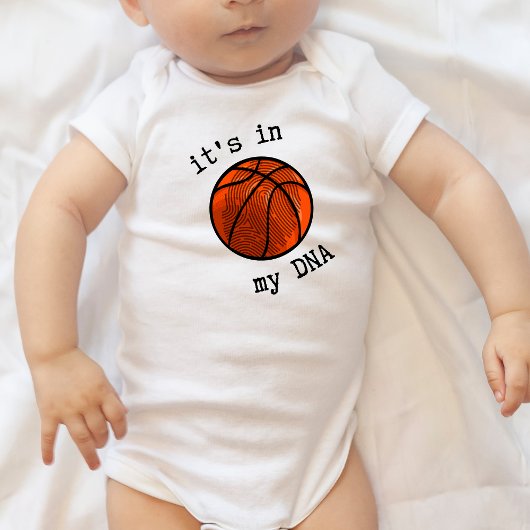 Gepersonaliseerd zit het in mijn DNA basketbal Romper