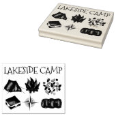 Gepersonaliseerd zomercamper voor brandweerkoppeli rubberstempel (Gestempeld)