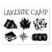 Gepersonaliseerd zomercamper voor brandweerkoppeli rubberstempel (Afrduk)