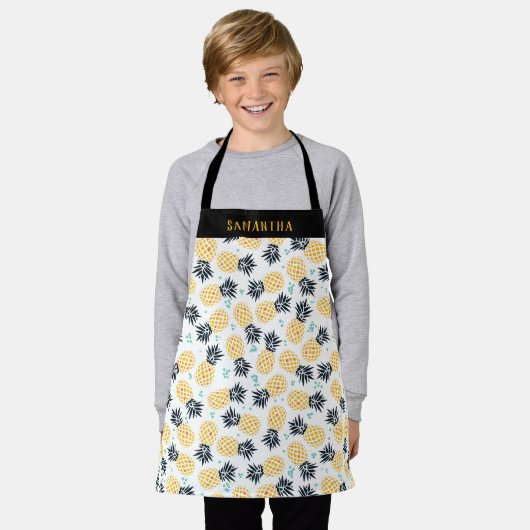 Gepersonaliseerd zomerkanaalpatroon schort (Gedragen)