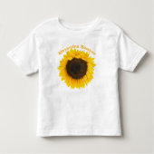 Gepersonaliseerd Zonnebloem Peuter T-shirt (Voorkant)