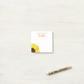 Gepersonaliseerd zonnebloem post-it® notes (Op bureau)
