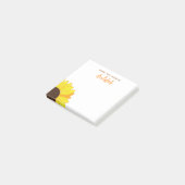 Gepersonaliseerd zonnebloem post-it® notes (Schuin)