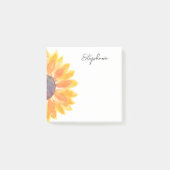Gepersonaliseerd zonnebloem van het bureau van post-it® notes (Voorkant)