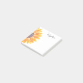 Gepersonaliseerd zonnebloem van het bureau van post-it® notes (Schuin)
